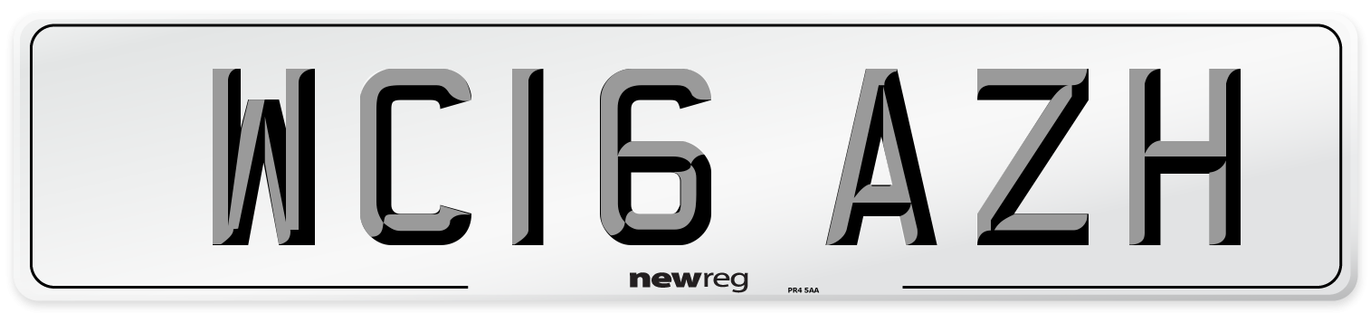 WC16 AZH Number Plate from New Reg